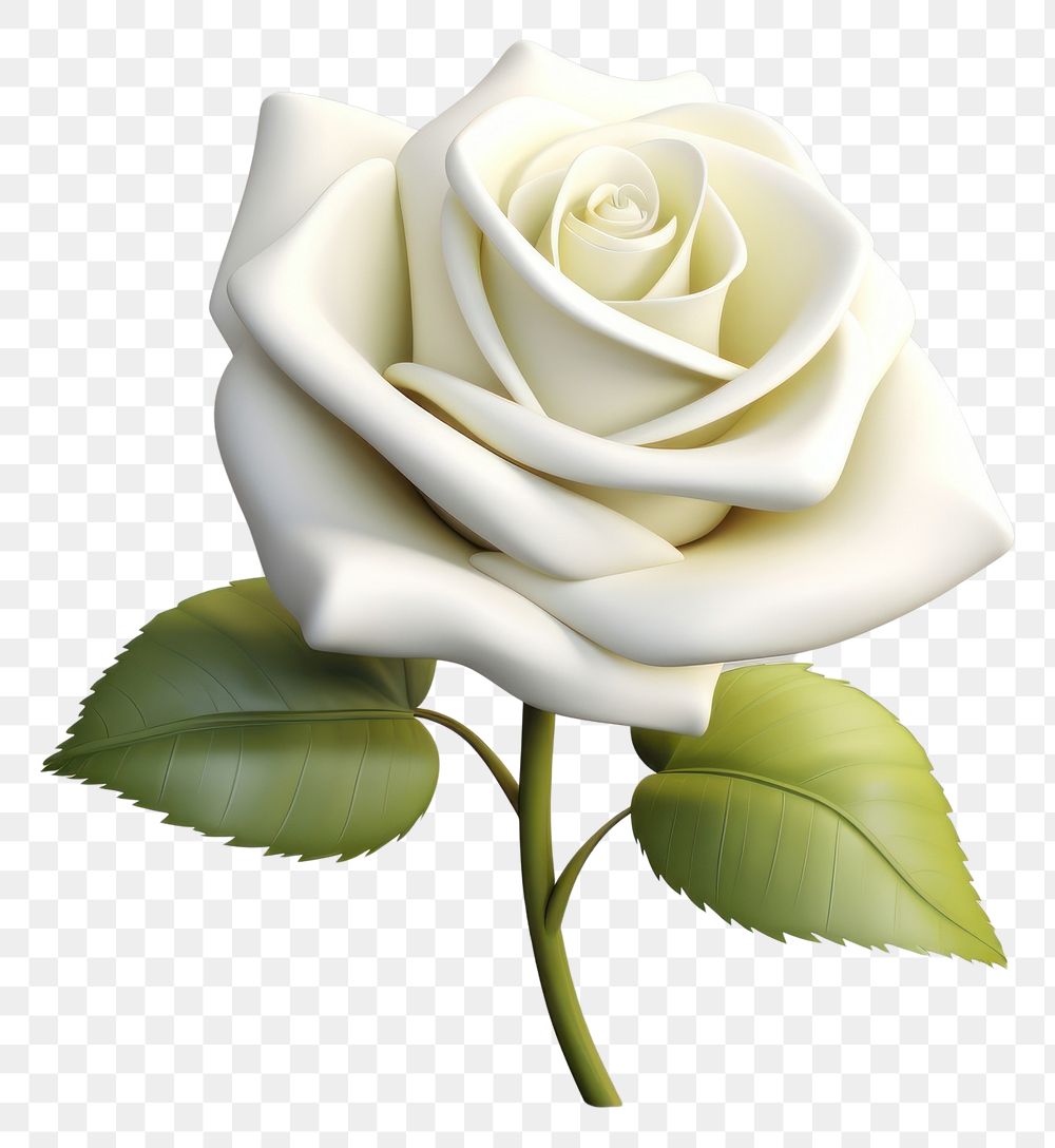 PNG Rose flower plant white