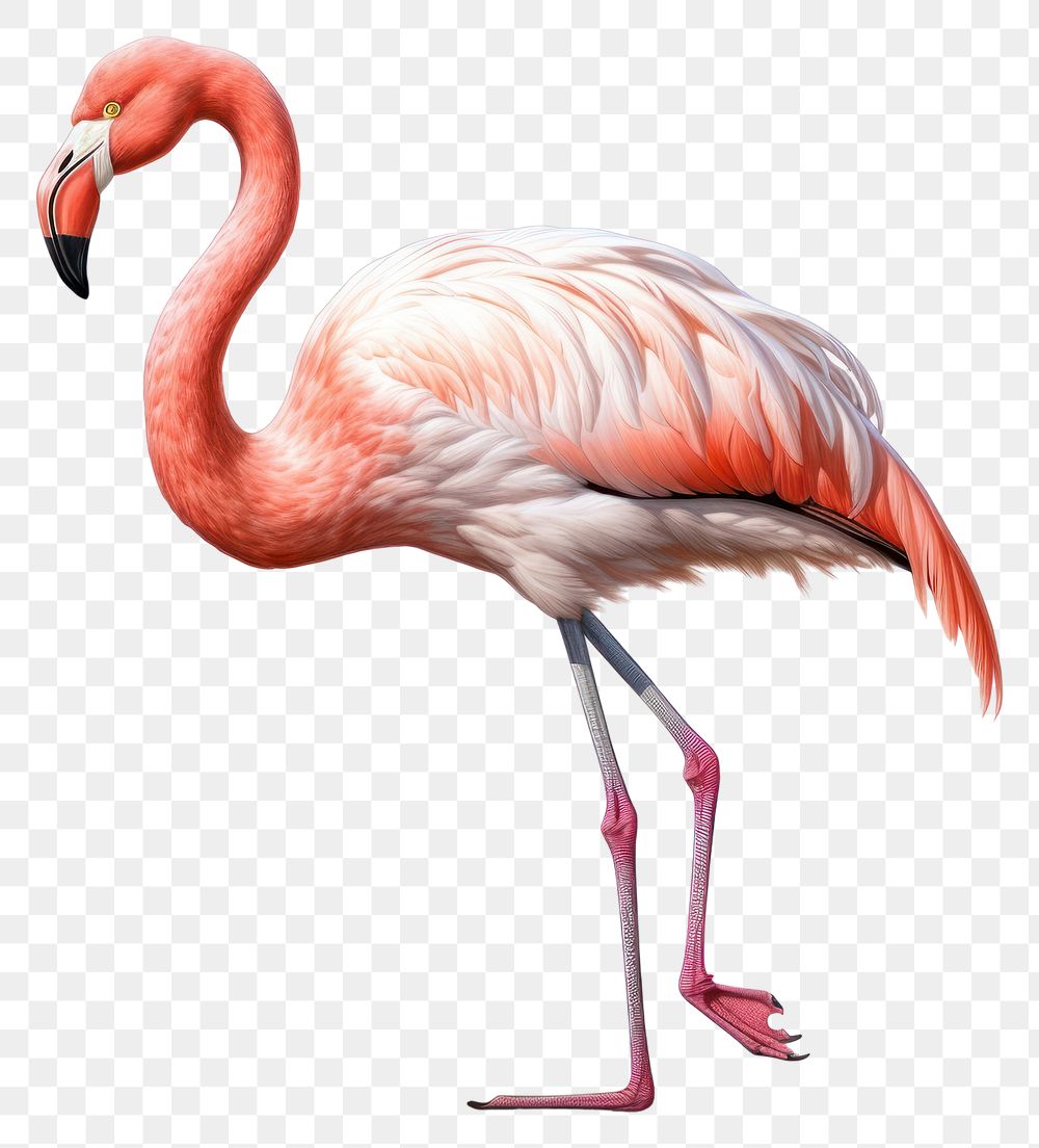 PNG Flamingo animal bird transparent background. AI generated Image by rawpixel.