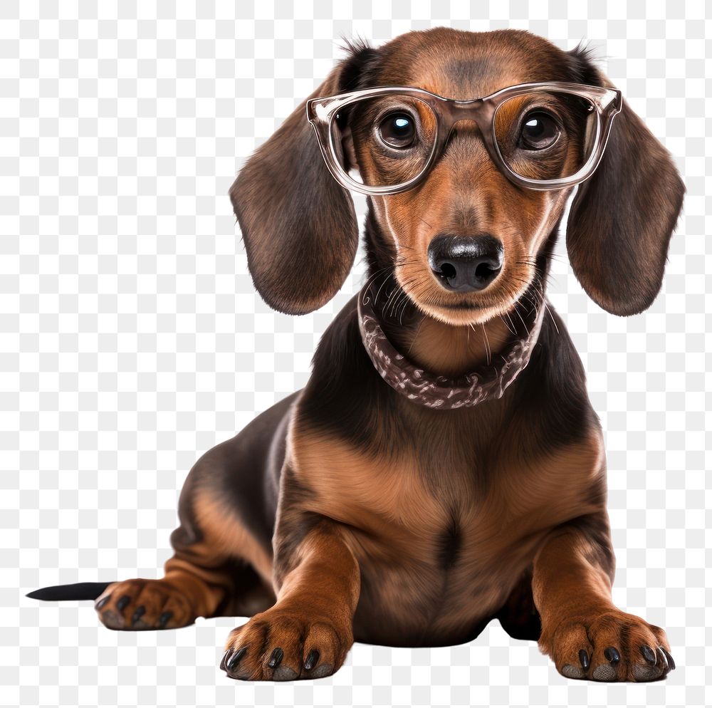 PNG Dachshund glasses animal mammal. AI generated Image by rawpixel.