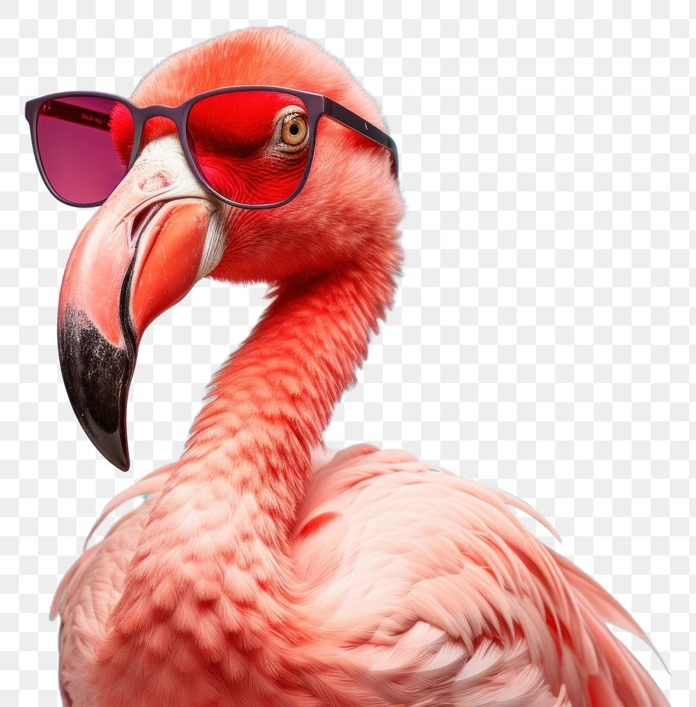 PNG Flamingo glasses sunglasses animal transparent background