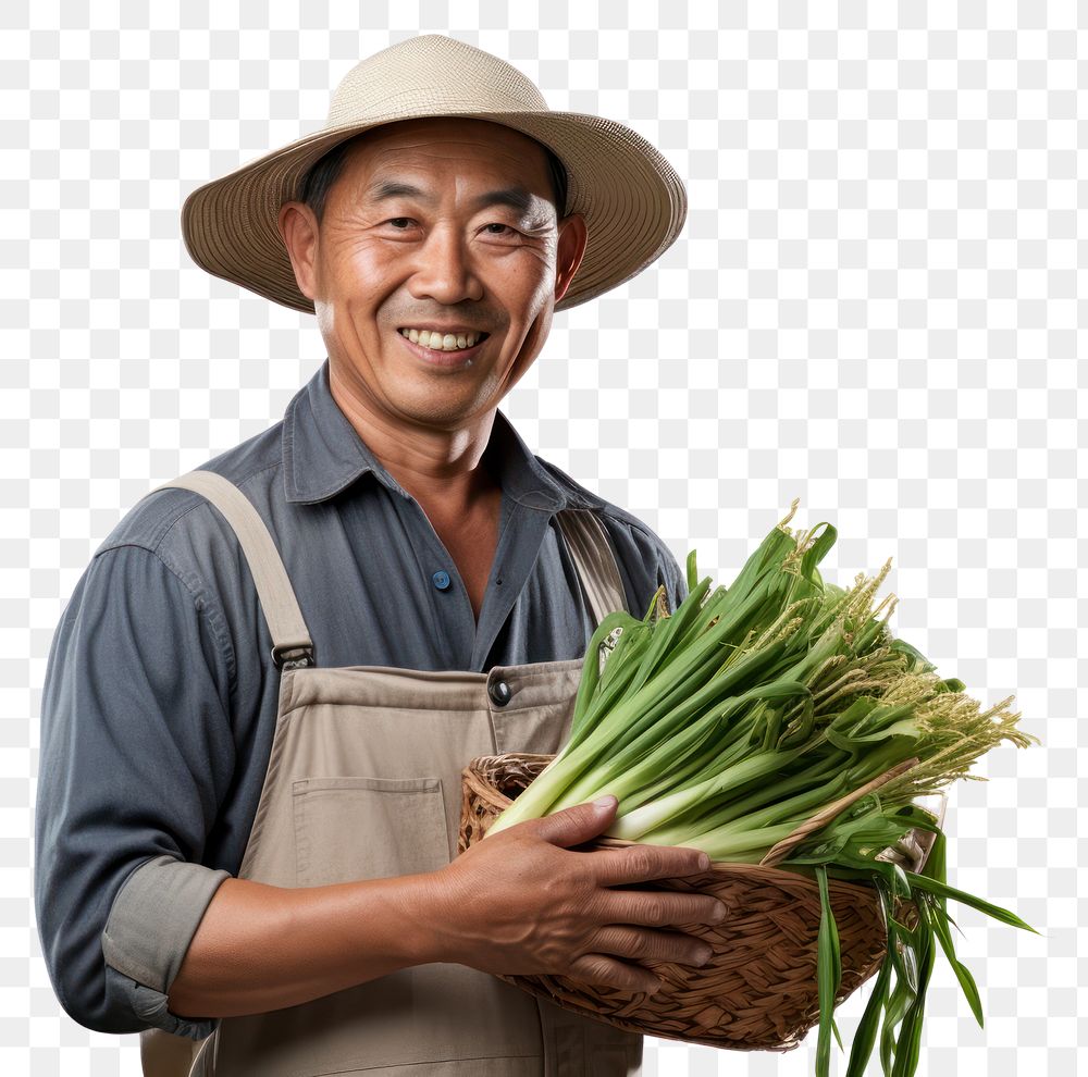 PNG Vegetable holding farmer adult. AI generated Image by rawpixel.