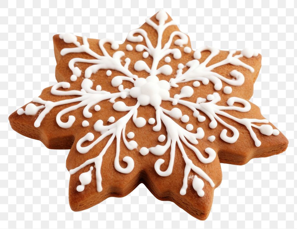 PNG  Cookie gingerbread christmas dessert. AI generated Image by rawpixel.