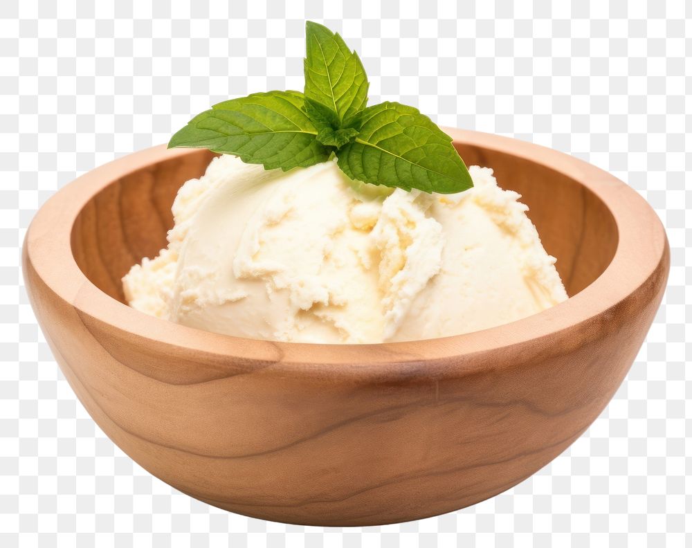 PNG Dessert cream herbs food. AI generated Image by rawpixel.