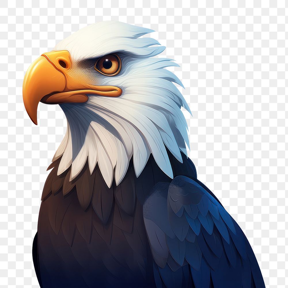 PNG Cartoon animal eagle bird. AI generated Image by rawpixel.