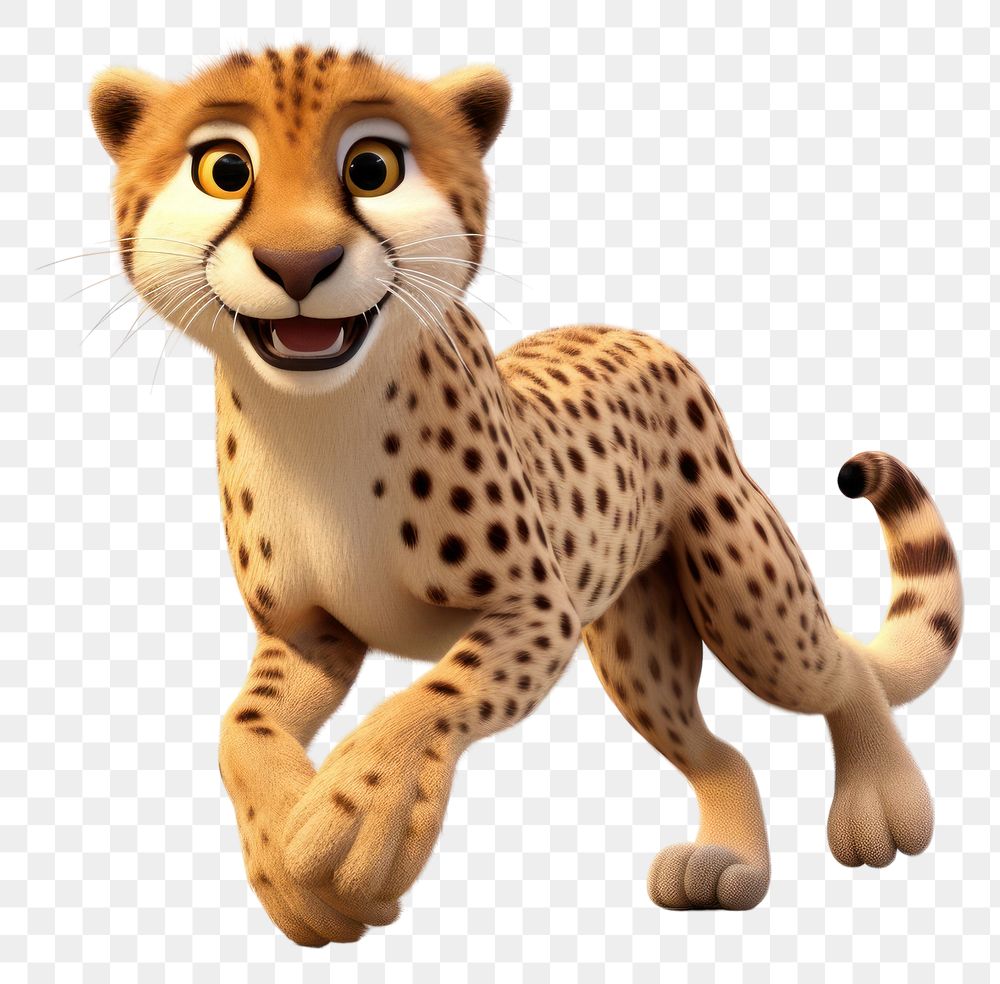 PNG Cheetah wildlife cartoon mammal. AI generated Image by rawpixel.