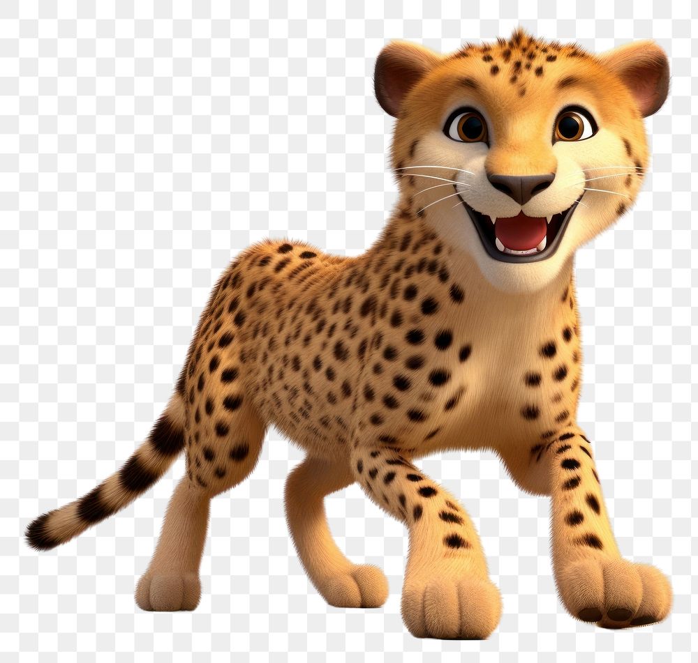 PNG Cheetah wildlife leopard cartoon. 