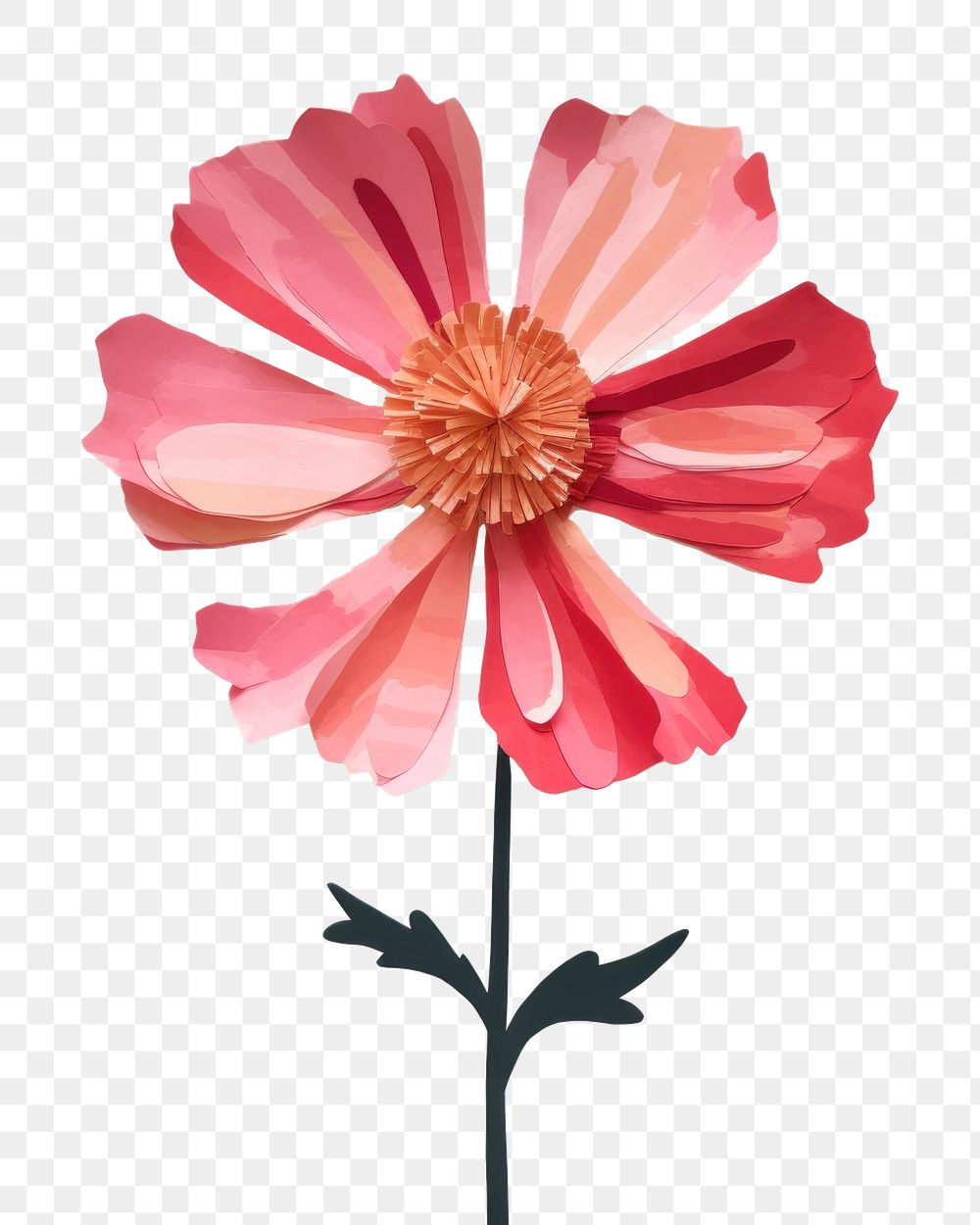 PNG Flower petal plant paper. AI generated Image by rawpixel.