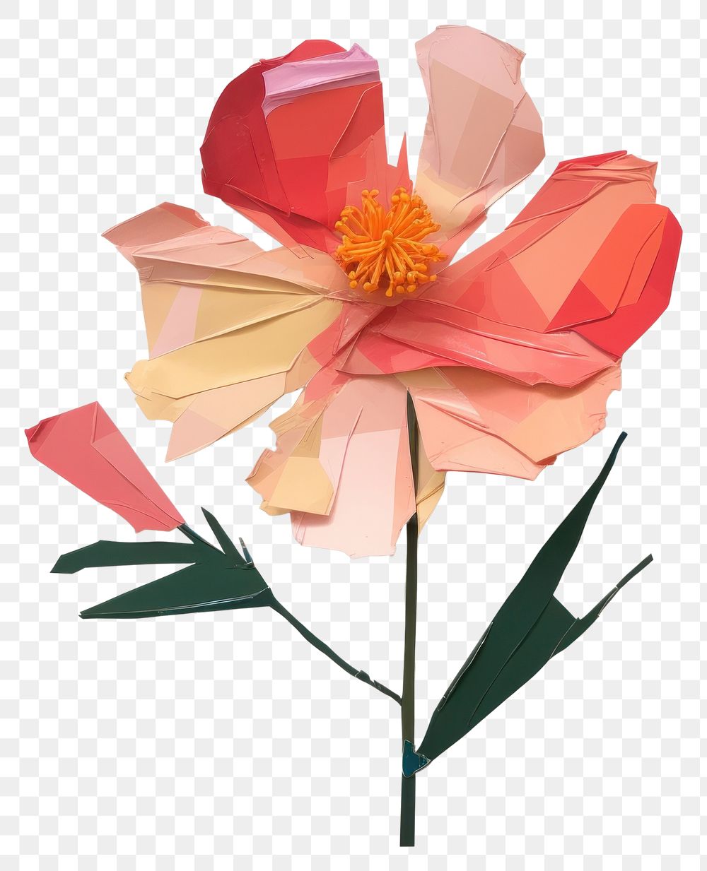 PNG Flower origami plant paper. AI generated Image by rawpixel.