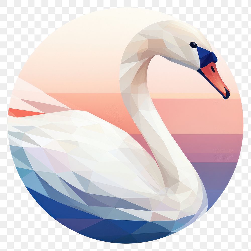 PNG Swan outdoors animal circle. AI generated Image by rawpixel.