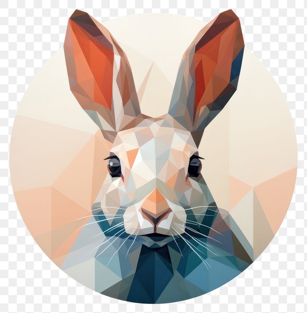 PNG Mammal animal circle rabbit. AI generated Image by rawpixel.
