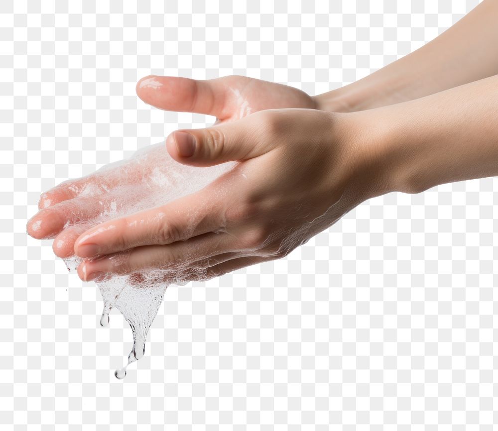 PNG Hand washing white background splashing cleaning. AI generated Image by rawpixel.