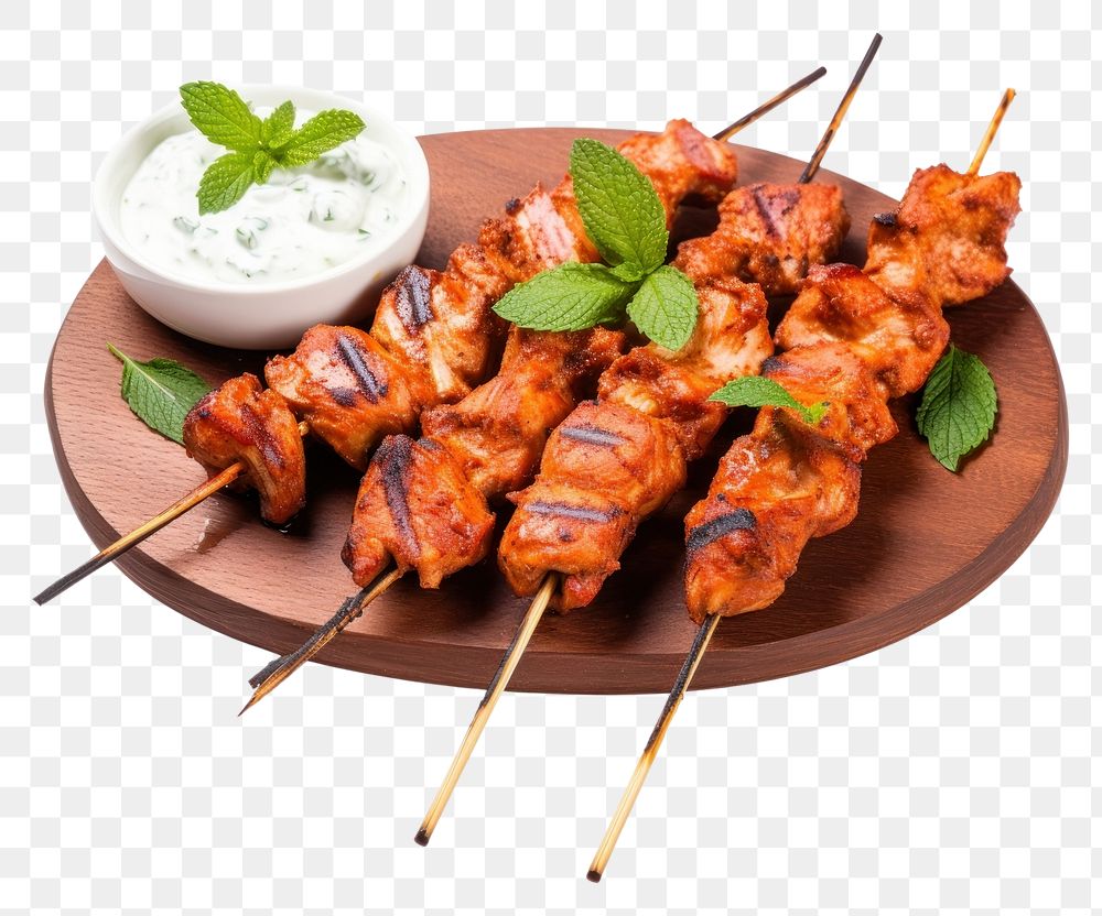 PNG Meat food pork arrosticini. AI generated Image by rawpixel.