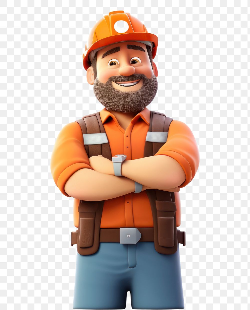 PNG Cartoon hardhat helmet worker. AI generated Image by rawpixel.