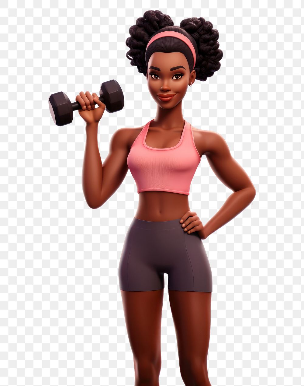 PNG Cartoon adult woman gym. AI generated Image by rawpixel.