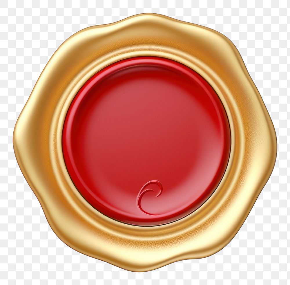 PNG Gold white background refreshment wax seal. AI generated Image by rawpixel.