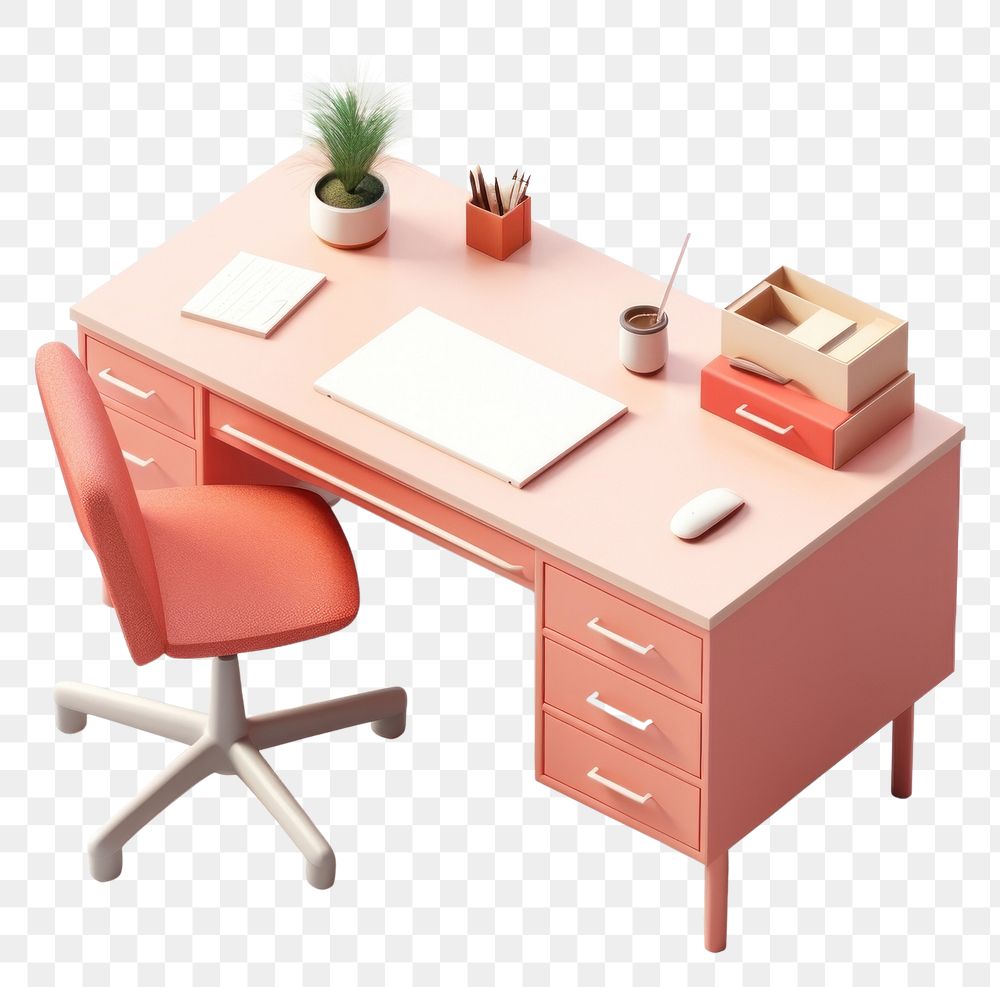 PNG Desk furniture office table. AI generated Image by rawpixel.