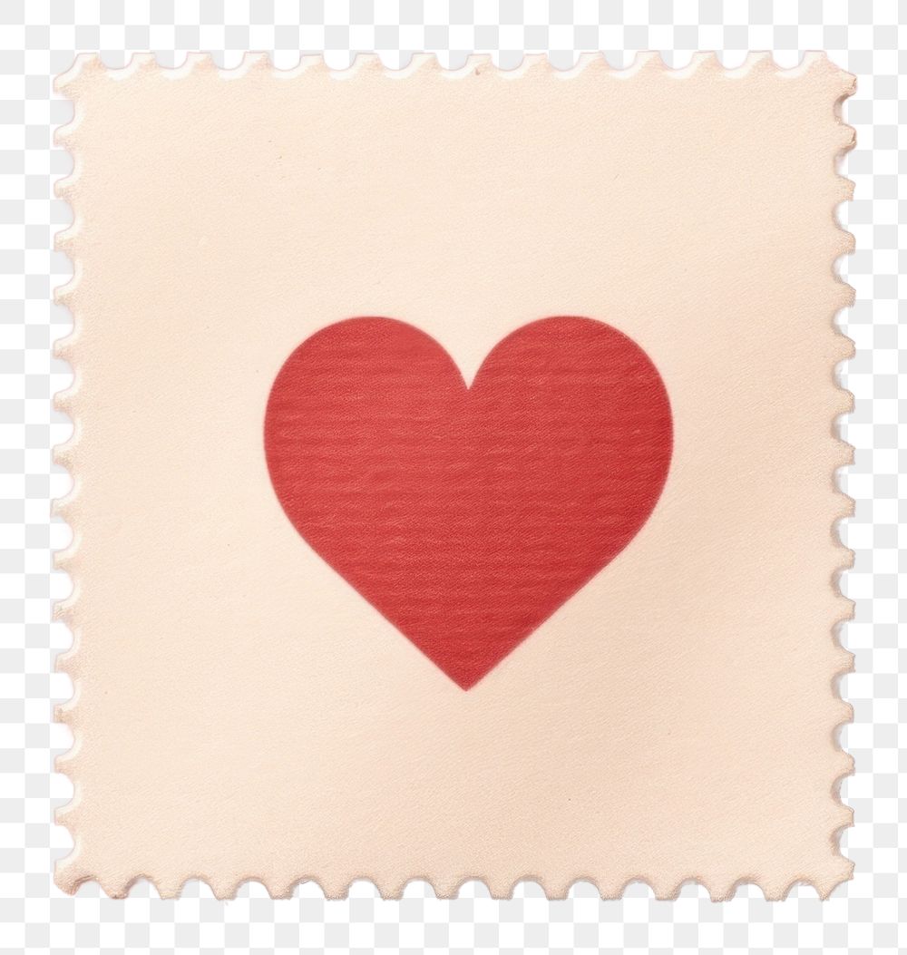 PNG Postage stamp icon heart paper text. AI generated Image by rawpixel.