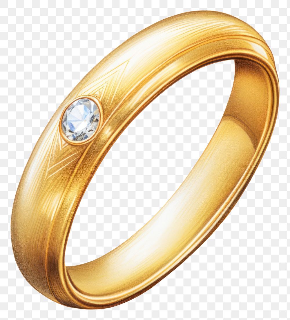 PNG Gold ring jewelry diamond white background. AI generated Image by rawpixel.