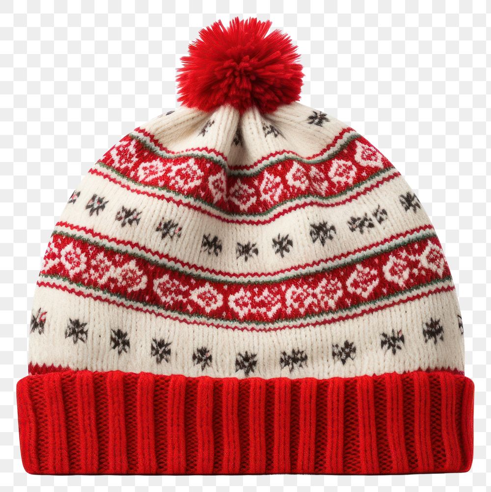 PNG Beanie christmas sweater white background. AI generated Image by rawpixel.
