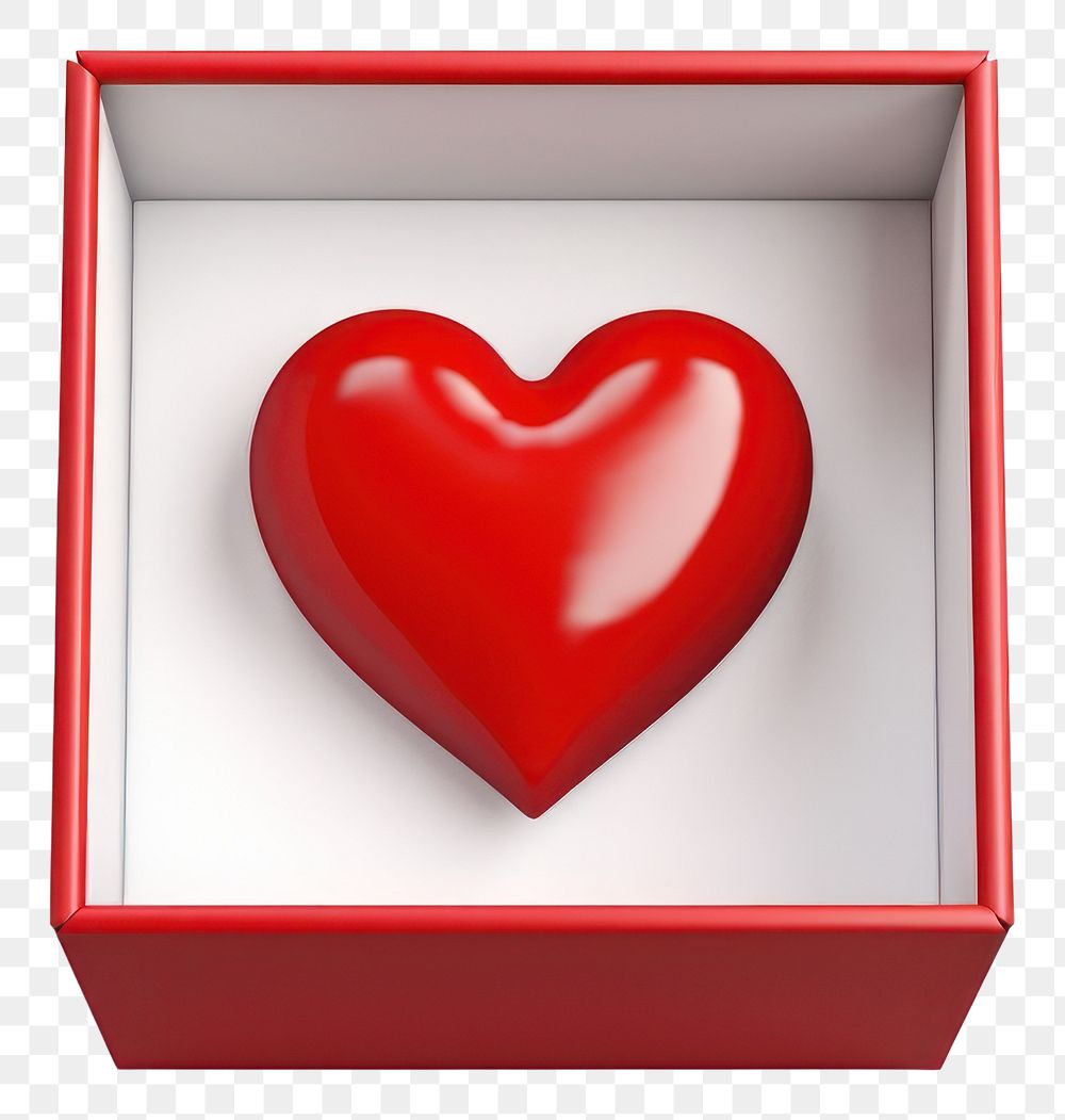 PNG Heart box white background celebration. AI generated Image by rawpixel.