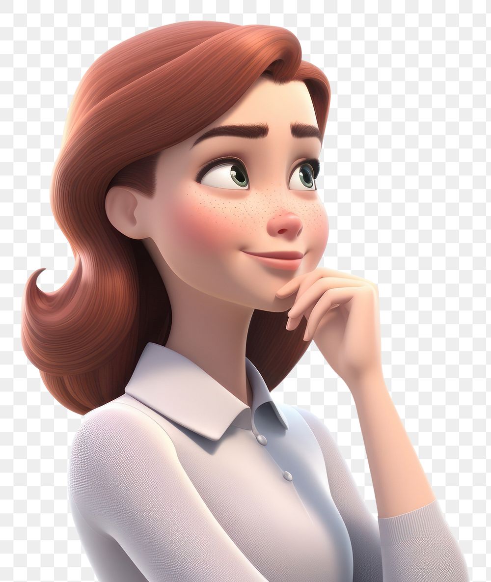 PNG Cartoon smiling adult woman. AI generated Image by rawpixel.