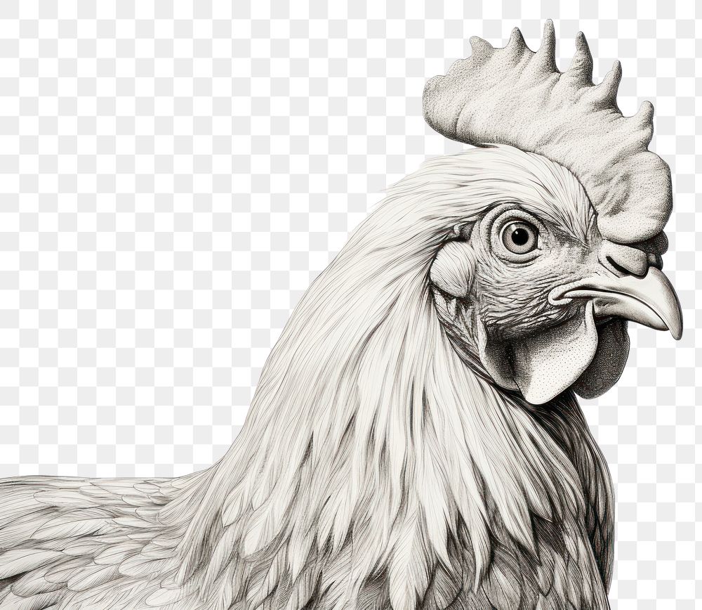 PNG Chicken poultry drawing animal. AI generated Image by rawpixel.