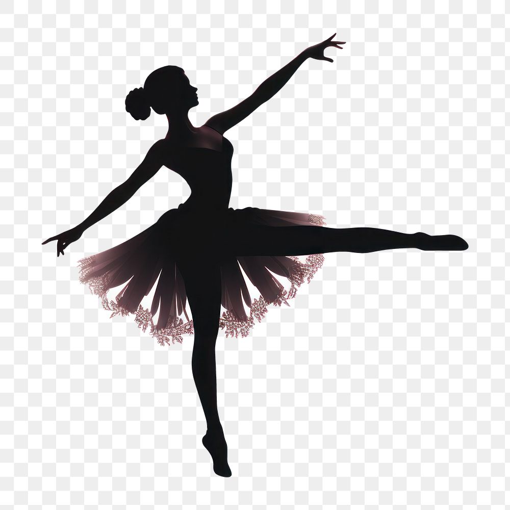 PNG Silhouette ballerina dancing ballet. AI generated Image by rawpixel.