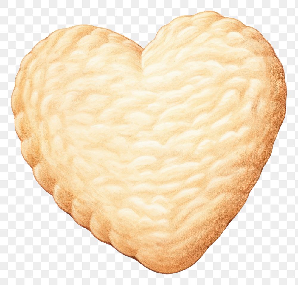 PNG Heart cookie shape food, digital paint illustration. AI generated image