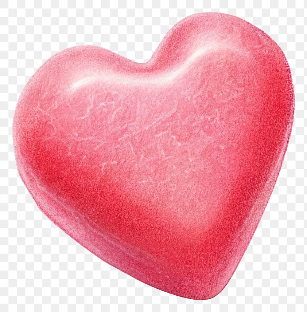 PNG Candy heart red white background, digital paint illustration. AI generated image