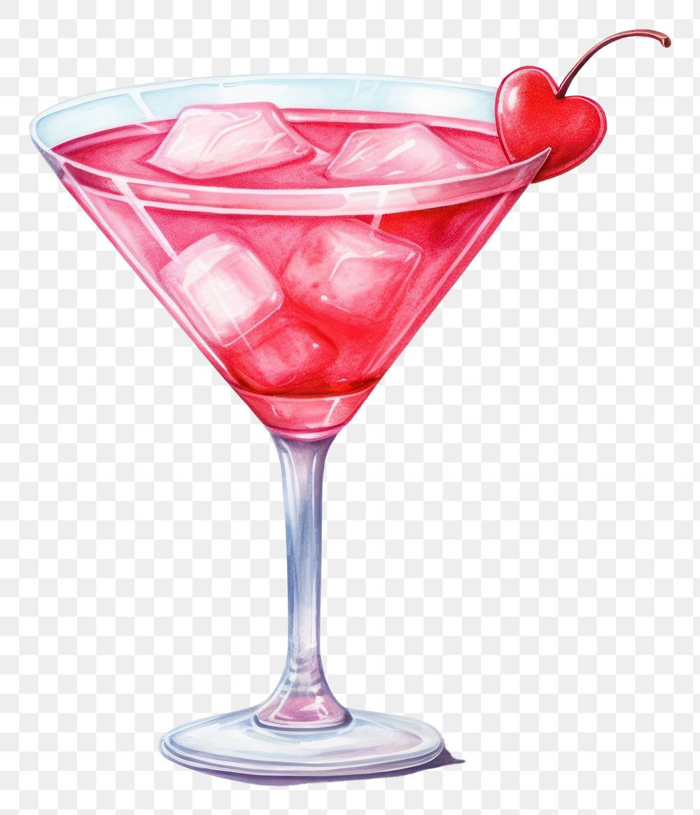 PNG cocktail cherry ice refreshing