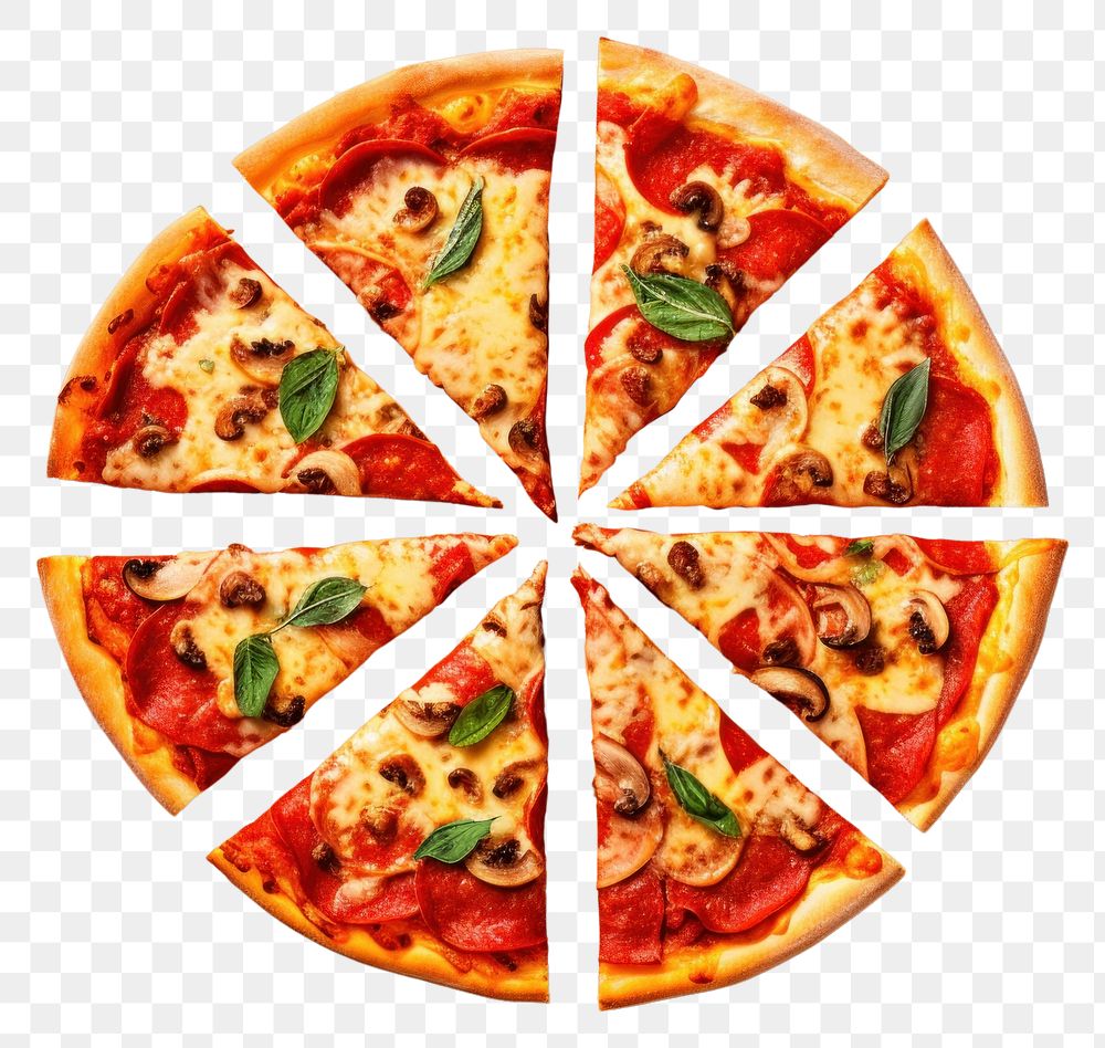 PNG Pizza food slice mozzarella. AI generated Image by rawpixel.
