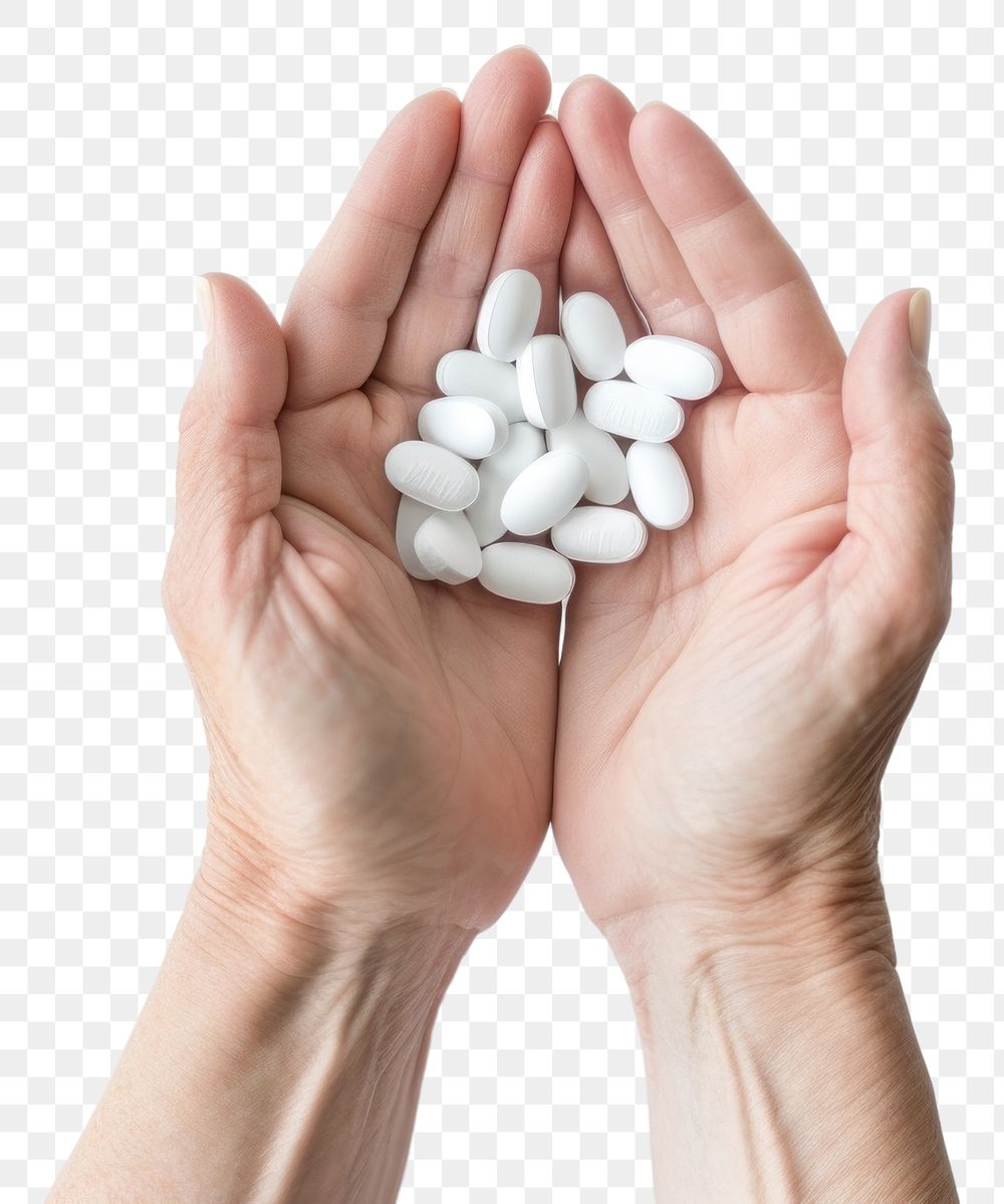 PNG Medicine holding white pill. AI generated Image by rawpixel.