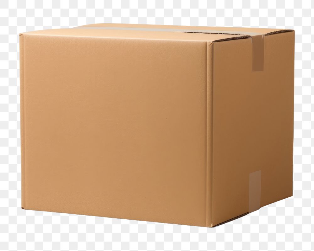 PNG Box cardboard carton white background. AI generated Image by rawpixel.