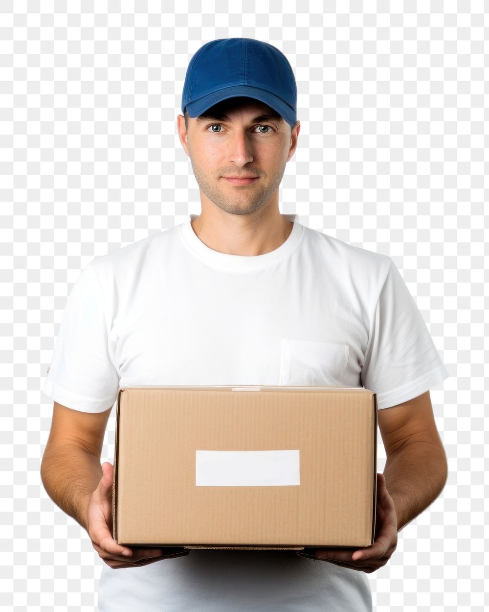 PNG Box cardboard portrait holding. AI generated Image by rawpixel.
