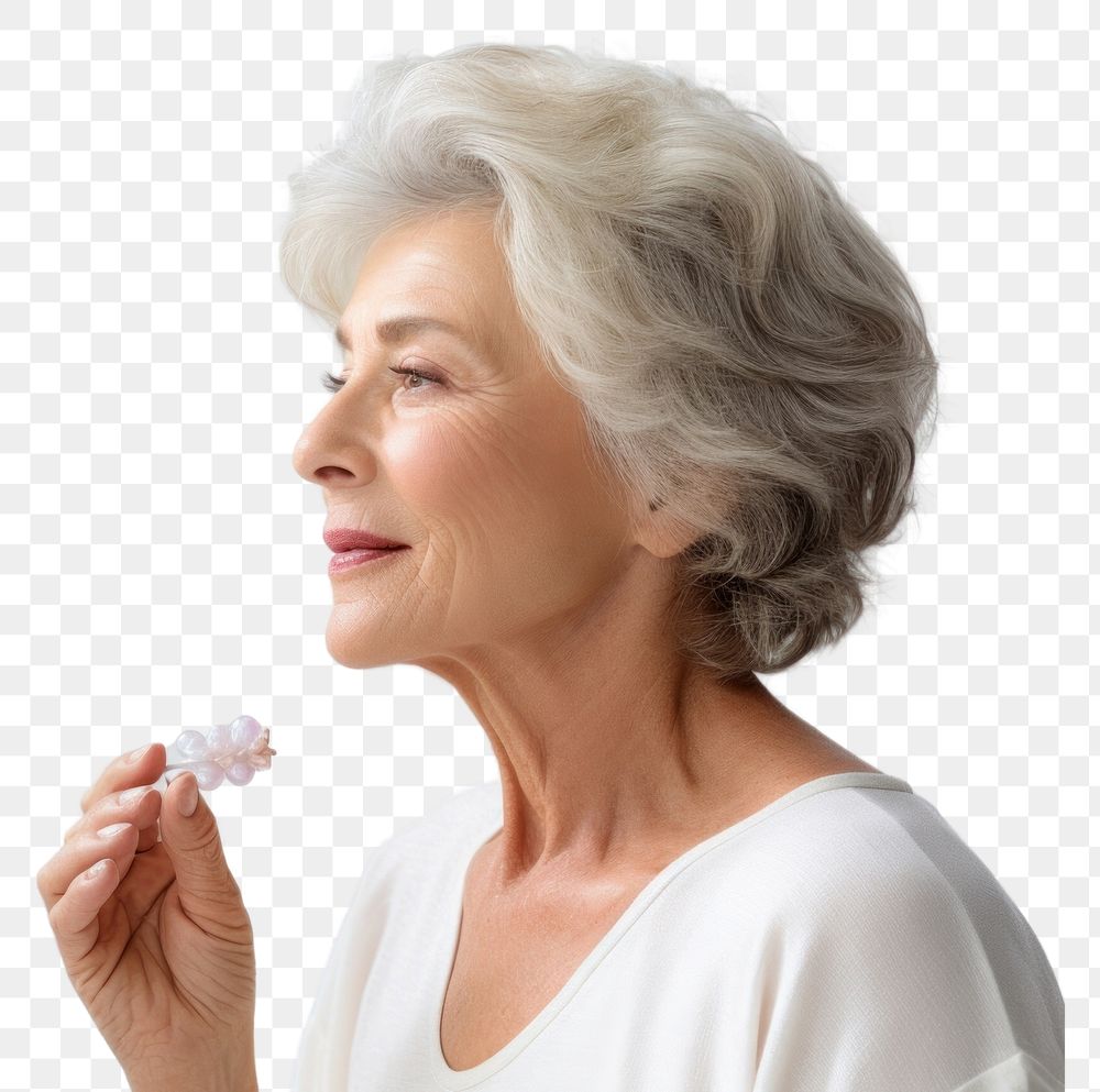 PNG Adult white woman contemplation. AI generated Image by rawpixel.