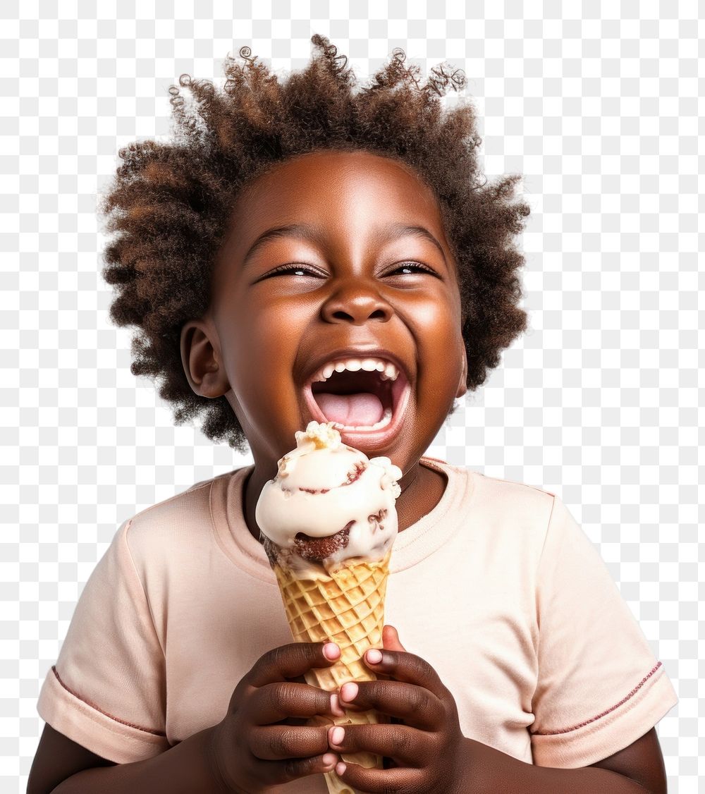 PNG Dessert eating happy cream. AI generated Image by rawpixel.