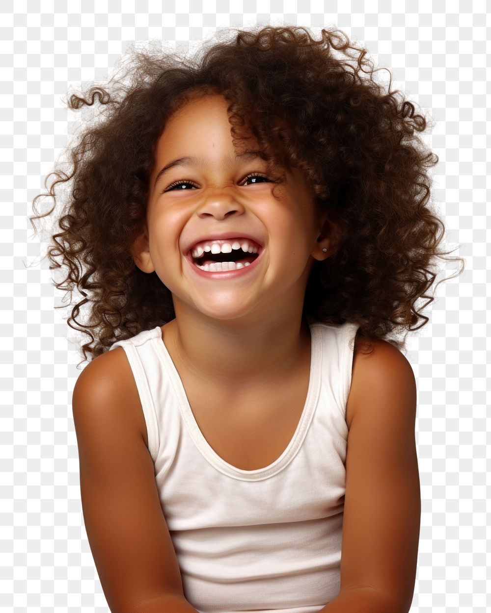 PNG Laughing female child smile. AI generated Image by rawpixel.