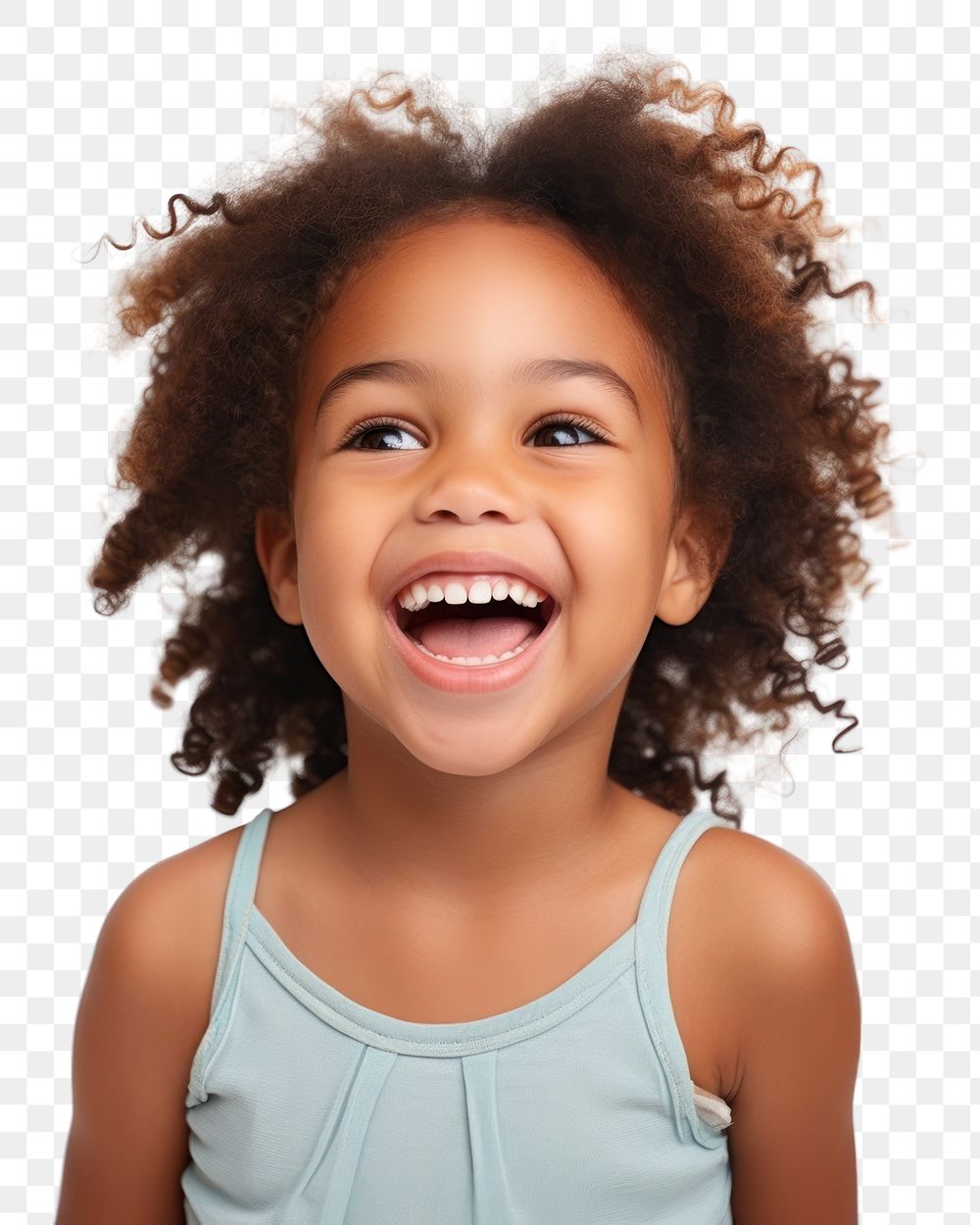 PNG Laughing portrait female child. 