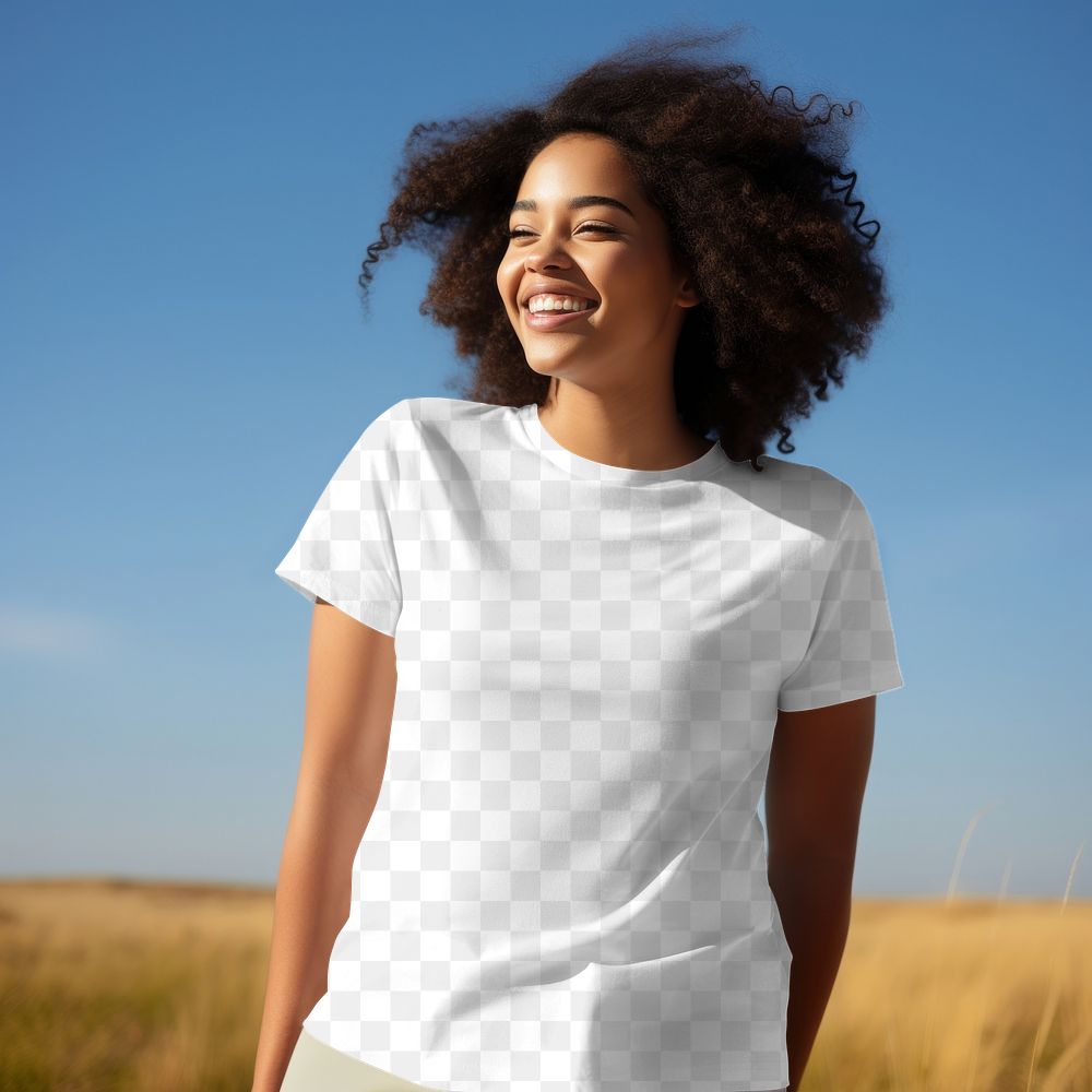 Casual t-shirt png, transparent mockup