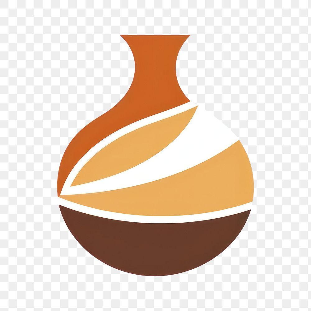 PNG Pottery vase logo earthenware. 