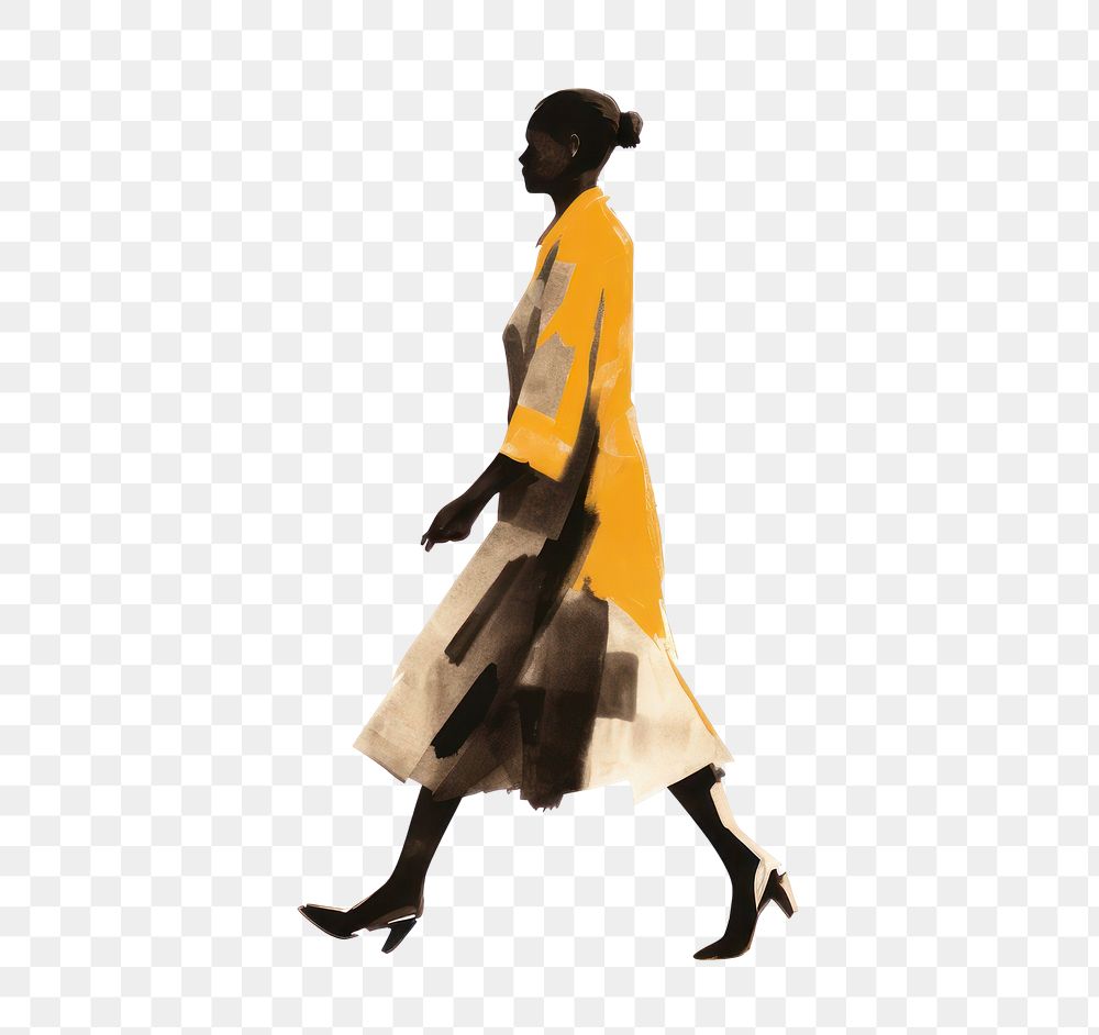 PNG Walking silhouette white background side view. AI generated Image by rawpixel.
