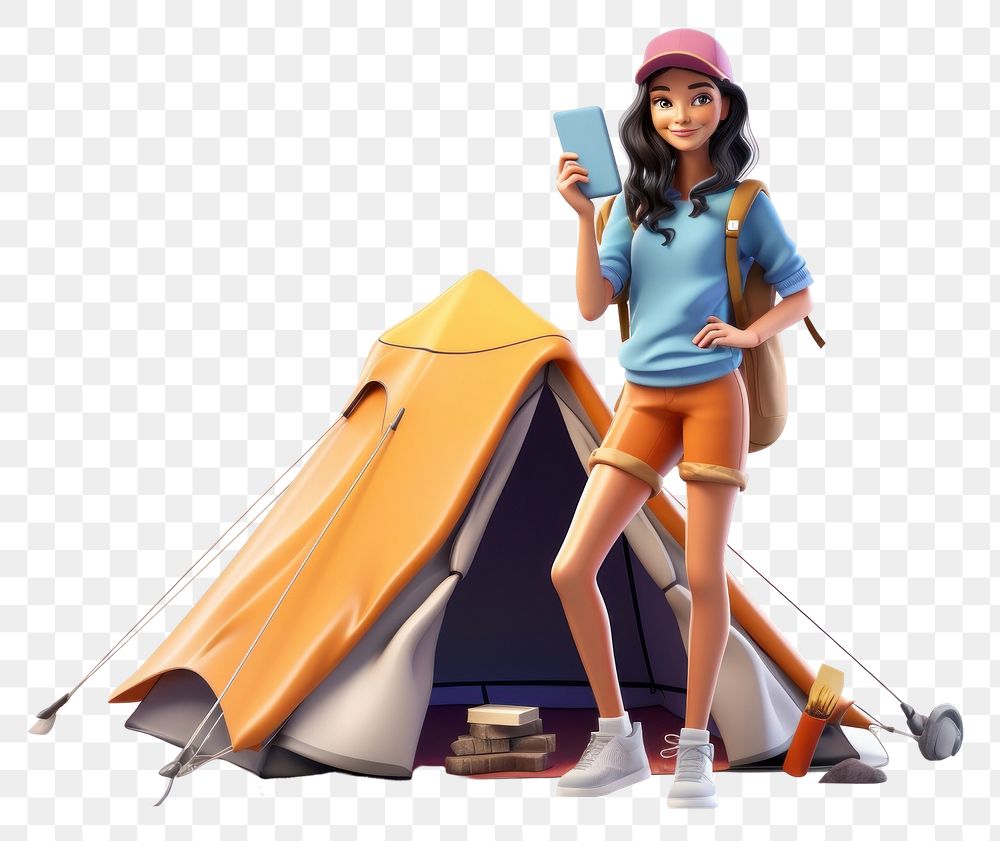 PNG Tent outdoors camping women. AI generated Image by rawpixel.
