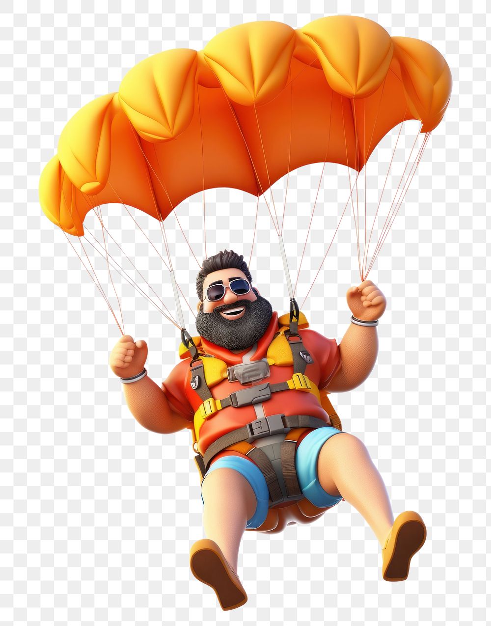 PNG Adventure parachute white background exhilaration