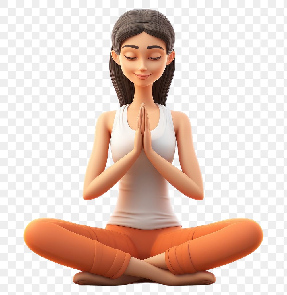 PNG Yoga sitting adult woman. AI generated Image by rawpixel.