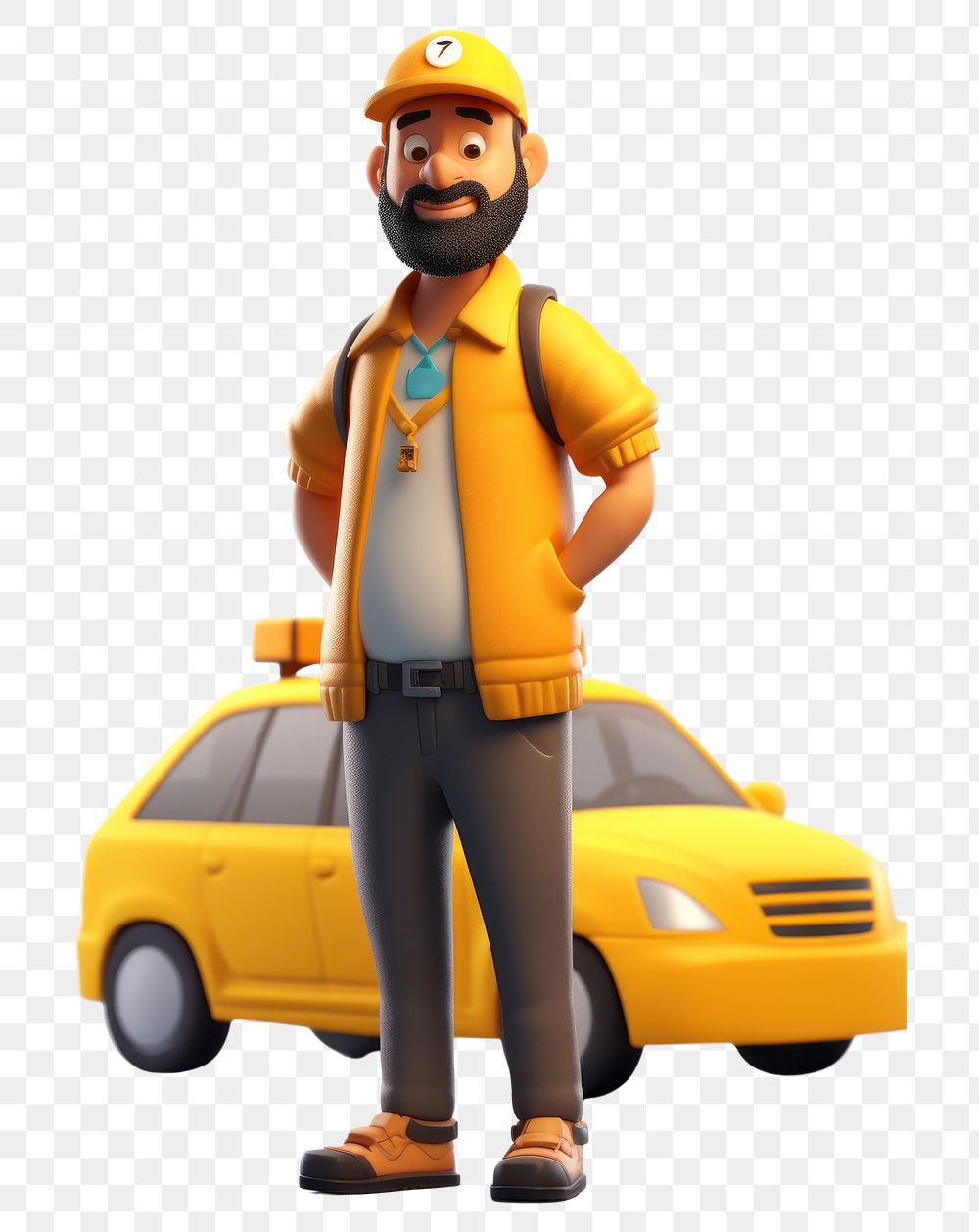 PNG Taxi car vehicle cartoon. AI generated Image by rawpixel.