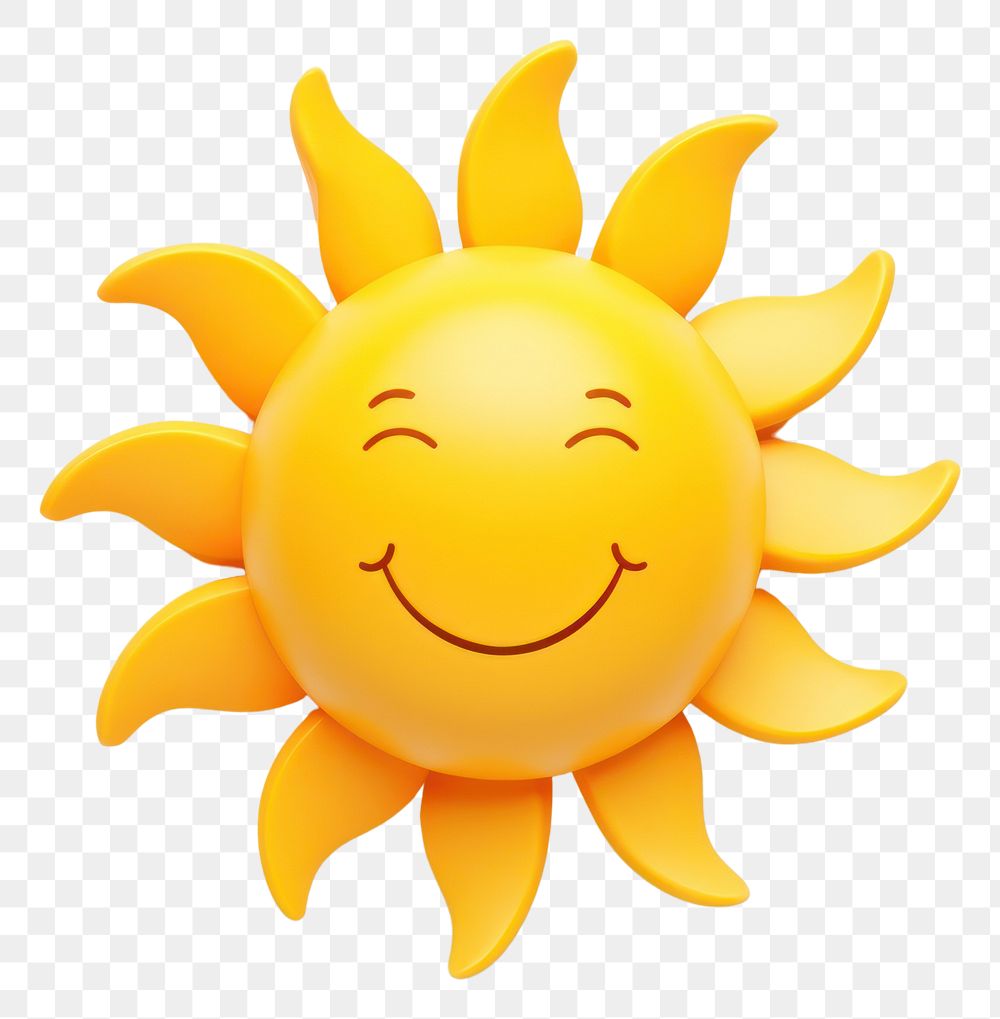 PNG Smiling toy sun sky.