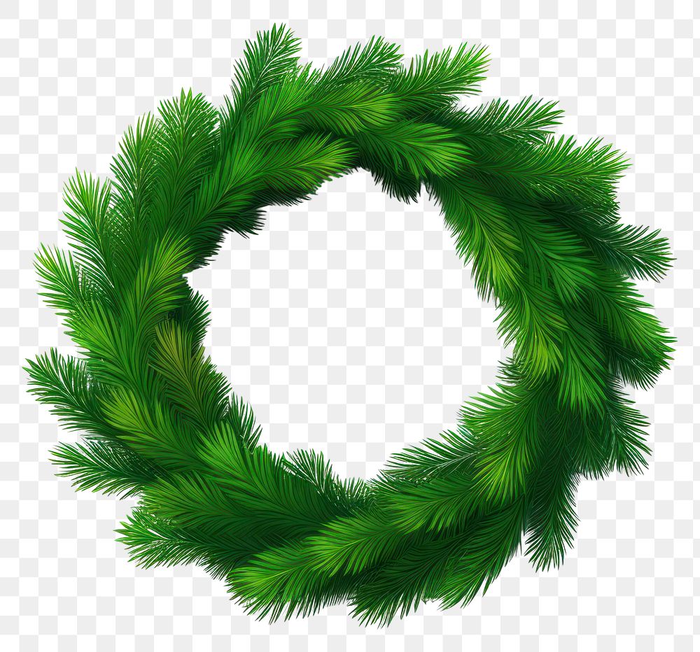 PNG Wreath plant green tree. AI generated Image by rawpixel.