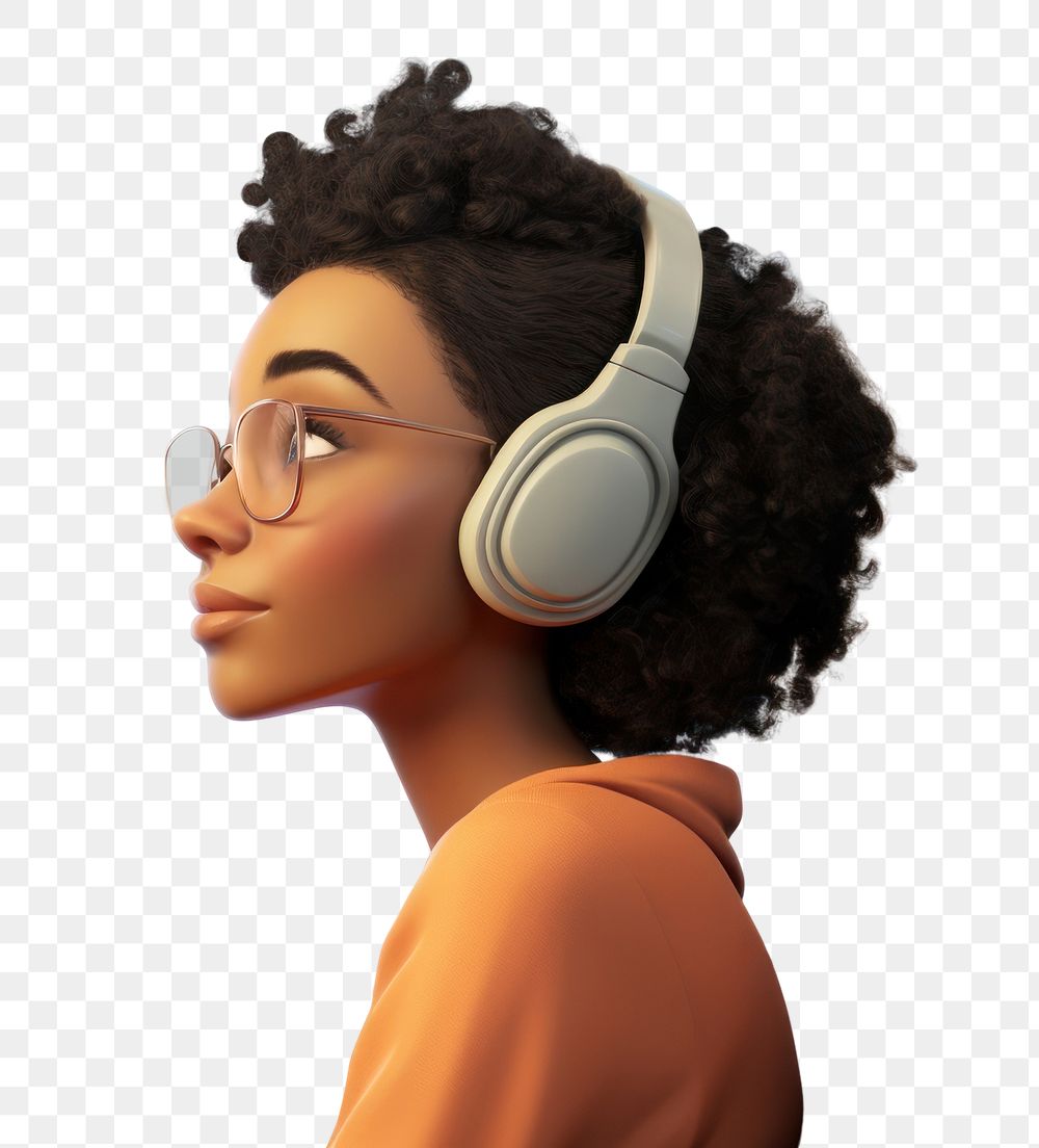 PNG Headphones headset looking sitting. 