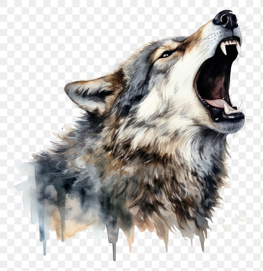 howling wolf png