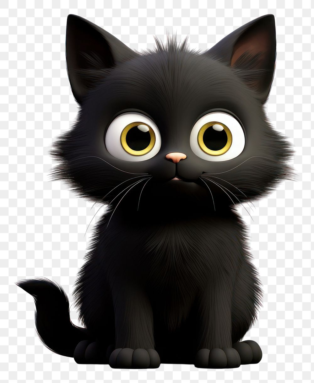 PNG Cartoon animal mammal black. 